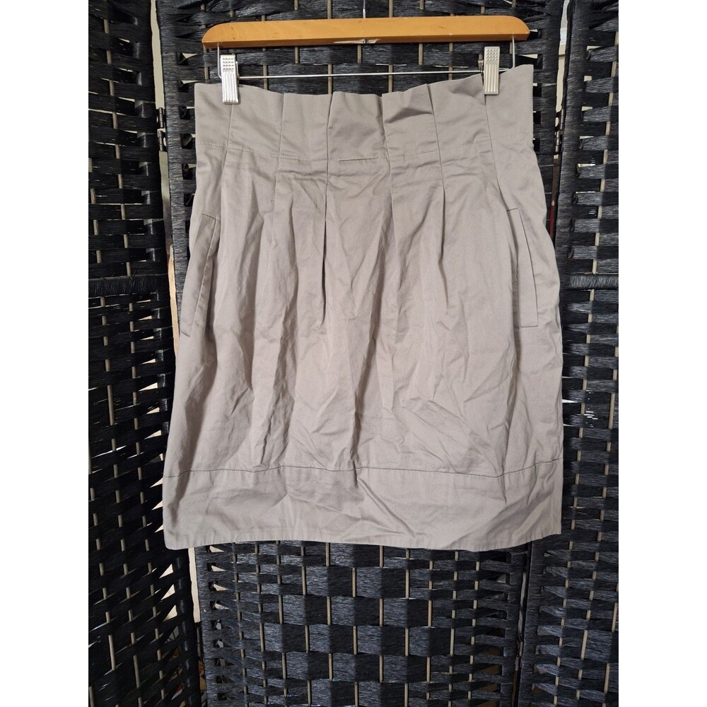 BCBGMAXAZRIA Stella Pleated Skirt Size 6 Gray Y2K Preppy Academia